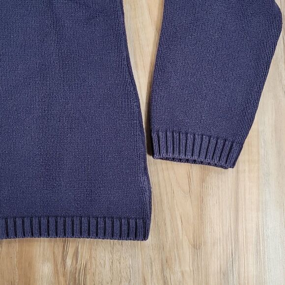 🔹️Liz Claiborne Yellow & Blue Wool Blend Zip Mock Neck Sweater Medium - Picture 6 of 8